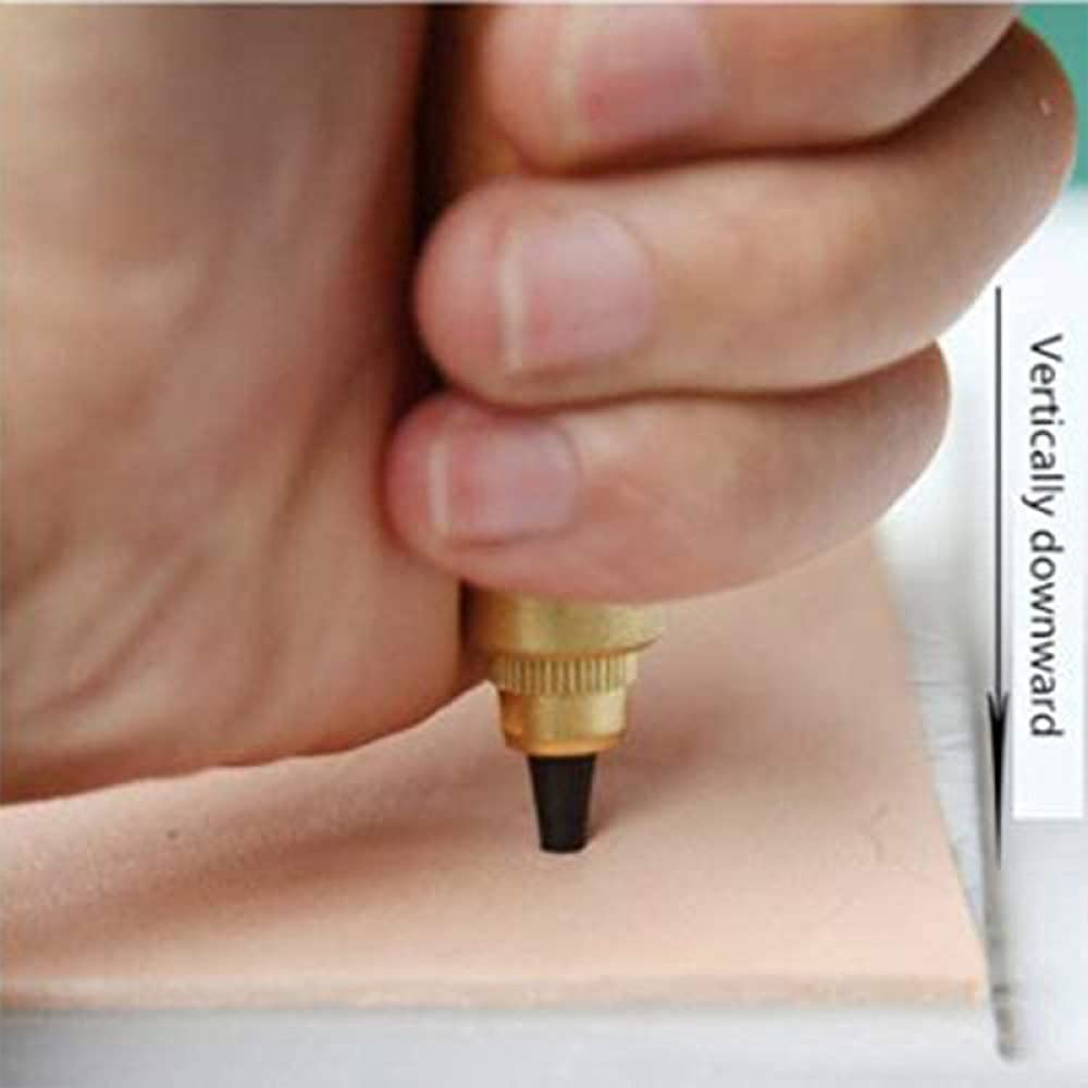 6 sztuk/zestaw automatyczne paski 1.5-4mm dziurkacz wymienny długi wyciszony obrotowy dziurkacze dziurkacze narzędzia kaletnicze, A