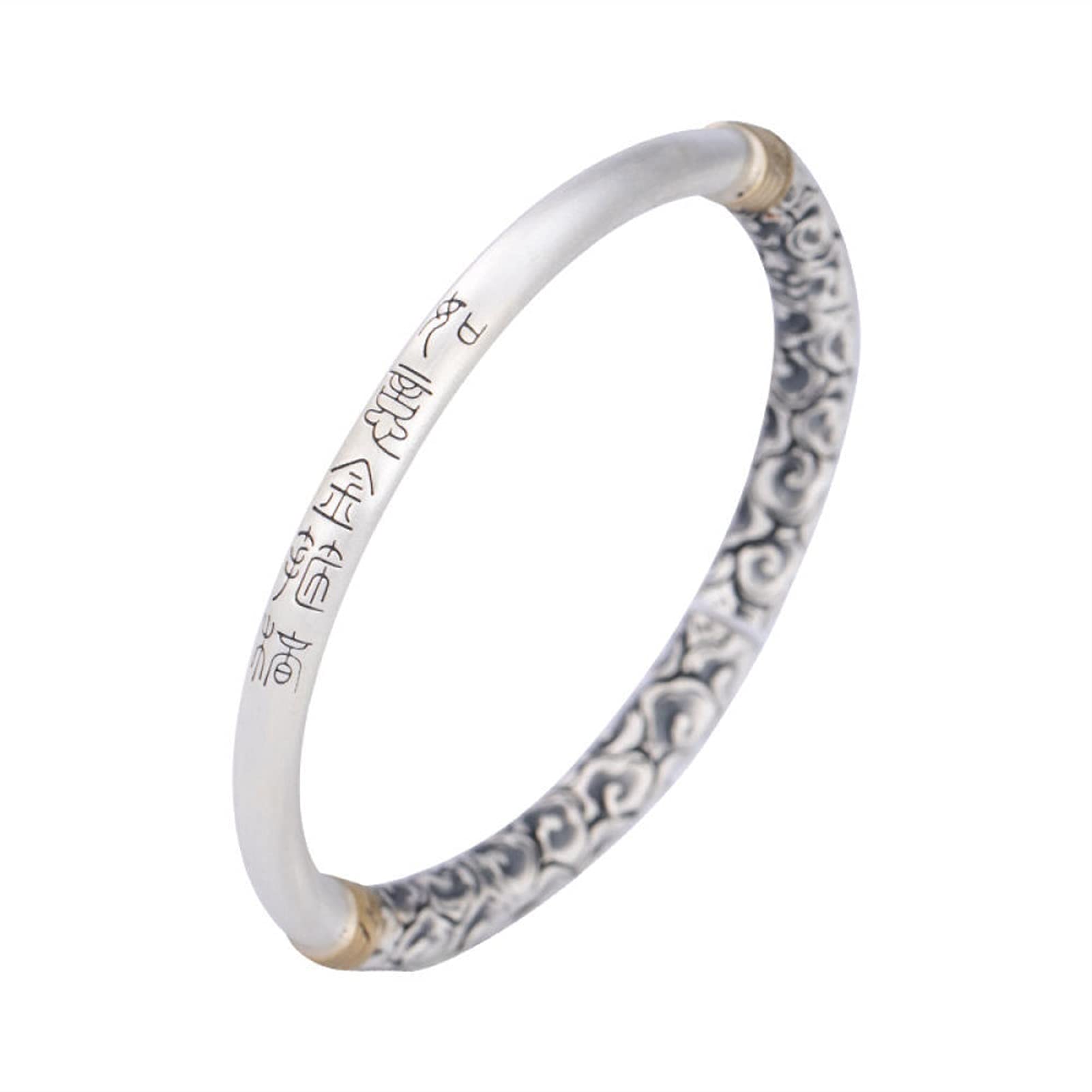 CXYWBD Armband S999 Pure Open Matte Herren- und Damen-Armreif-Schmuck zum Geburtstag