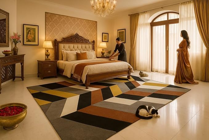 Image of Luxurious Tufted Woolen Carpet Collection Size 10 X 12 Feet (Color-Multi)