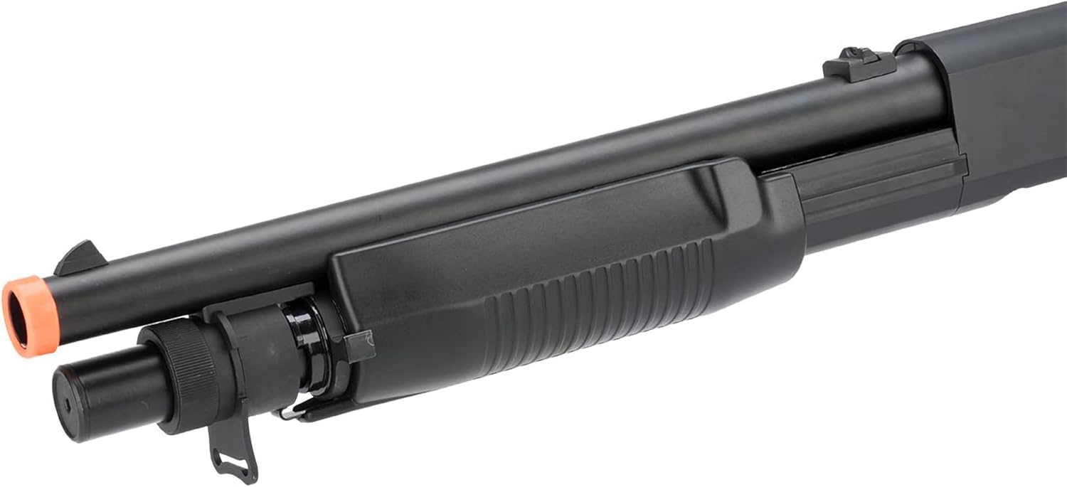 Evike Airsoft - CYMA Standard Metal M3 3-Round Burst Multi-Airsoft Shotshell Loading Airsoft Shotgun (Model: Full Stock CQB)