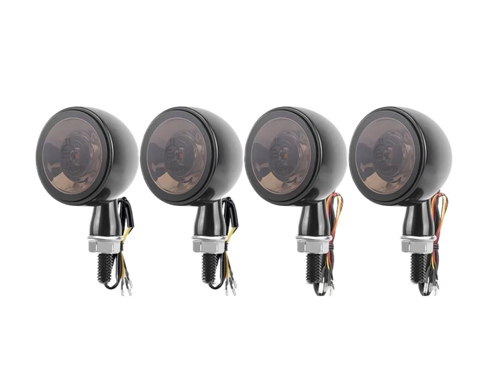 Intermitentes para Motocicleta, luz de señalización de Motocicleta LED, indicador Luminoso Blanco y Rojo, Luces de Freno y posición traseras, Intermitentes para Motocicleta de 8 mm.