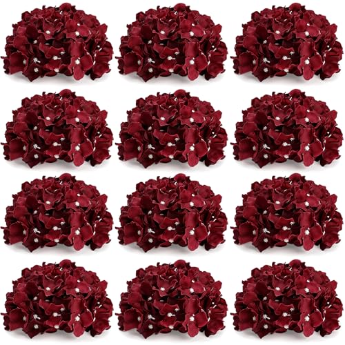 DIYDOFUN Hydrangea Flower Balls for Centerpieces - 12 PCS Artificial