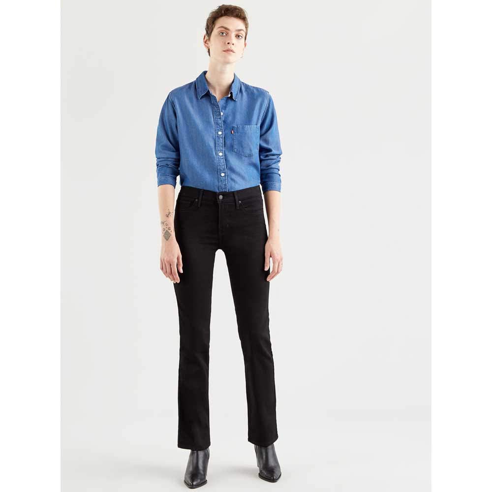 Levi's Damen Jeanshose 314 Shaping mit Stretch-Anteil, Straight Fit, Schwarz (Black And Black), W31/L32