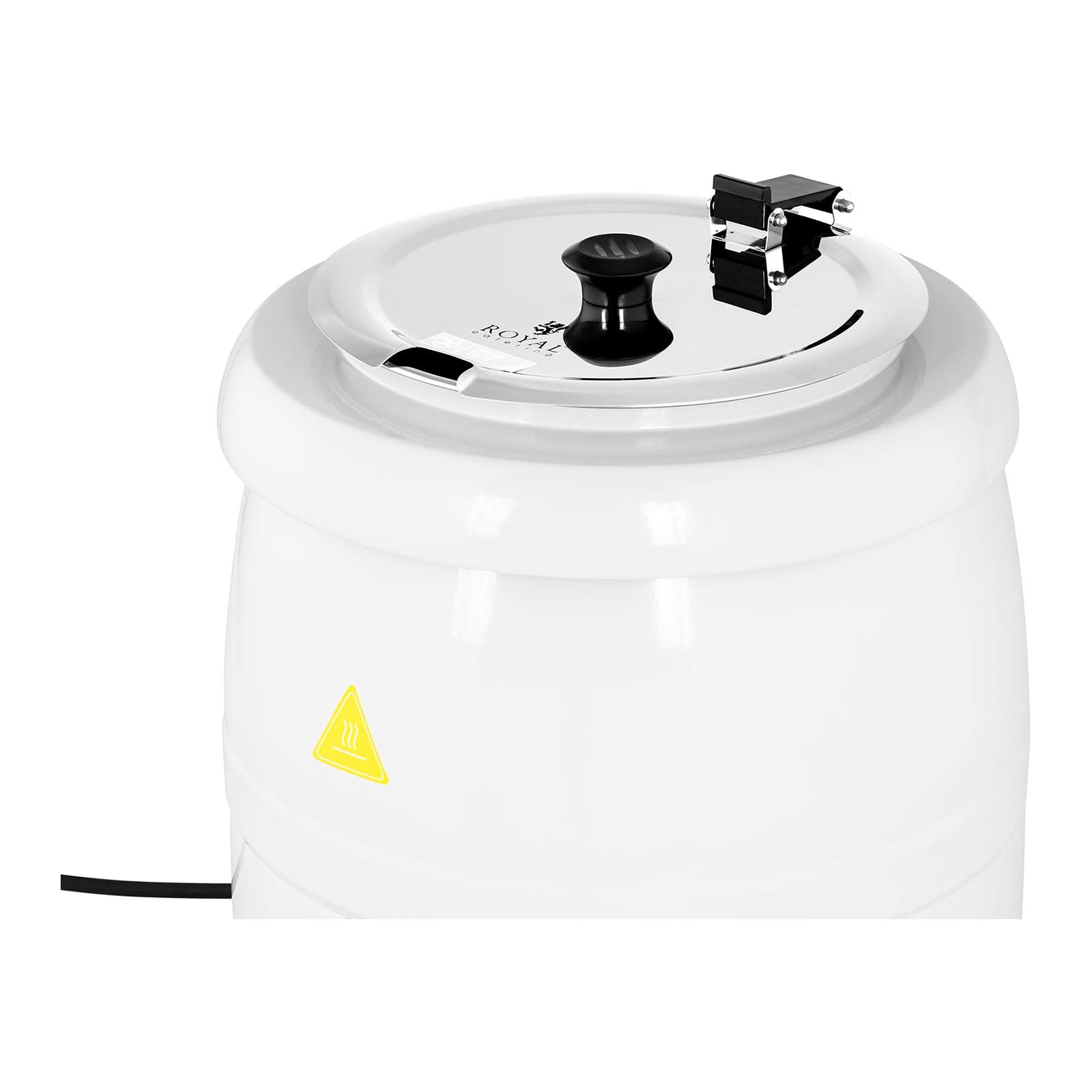 Royal Catering RCST-9403 Soupi?re Électrique Professionnelle Pro (400 W, 10 l, 35-80 °C, Blanc, Acier & Acier inoxydable)