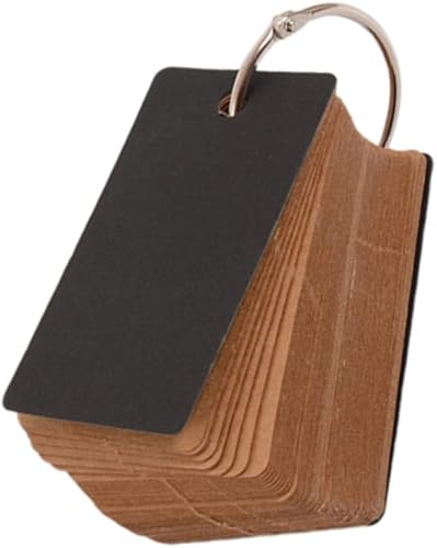 Miniatura 6 de NUOBESTY 300 tarjetas con tapa para estudiar tarjetas de notas con anillos, bloc de notas fácil de volver, mini tarjetas de notas en blanco, mini