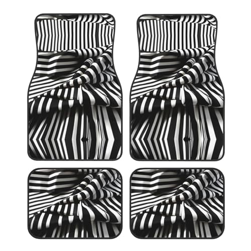 Tapis de sol universels pour voiture avec dos antidérapant et motif rayures design