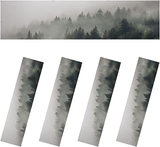 Fluorescent Light Covers for Ceiling Lights Mesmerizing View Green Forest Hillside Covered Easy to Install Magnetic Light Filter for Classroom Office Hospitals School Home Decor