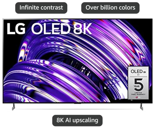 Image of LG 77-Inch Class OLED Z2 Series Alexa Built-in 8K Smart TV, 120Hz Refresh Rate, AI-Powered 8K, Dolby Vision IQ and Dolby Atmos, WiSA Ready, Cloud Gaming (OLED77Z2PUA, 2022)