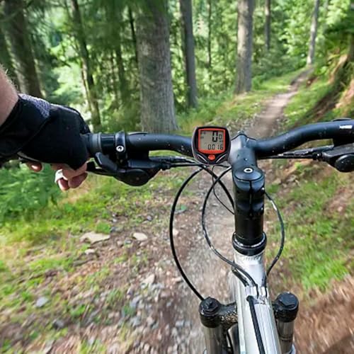 Bikes Odometer and Speedometer - Waterproof Wired Cycling Speedometer with LCD Display | Multifunctional Portable Clear Data Cycling Mileage Tracker for Bikes, Scooters
