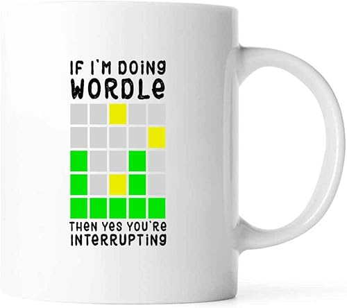 Miniatura 1 de Taza de café personalizada del Día del Padre If I'm Doing Wordle Then Yes You're Interrupting Wordle Funny 162161