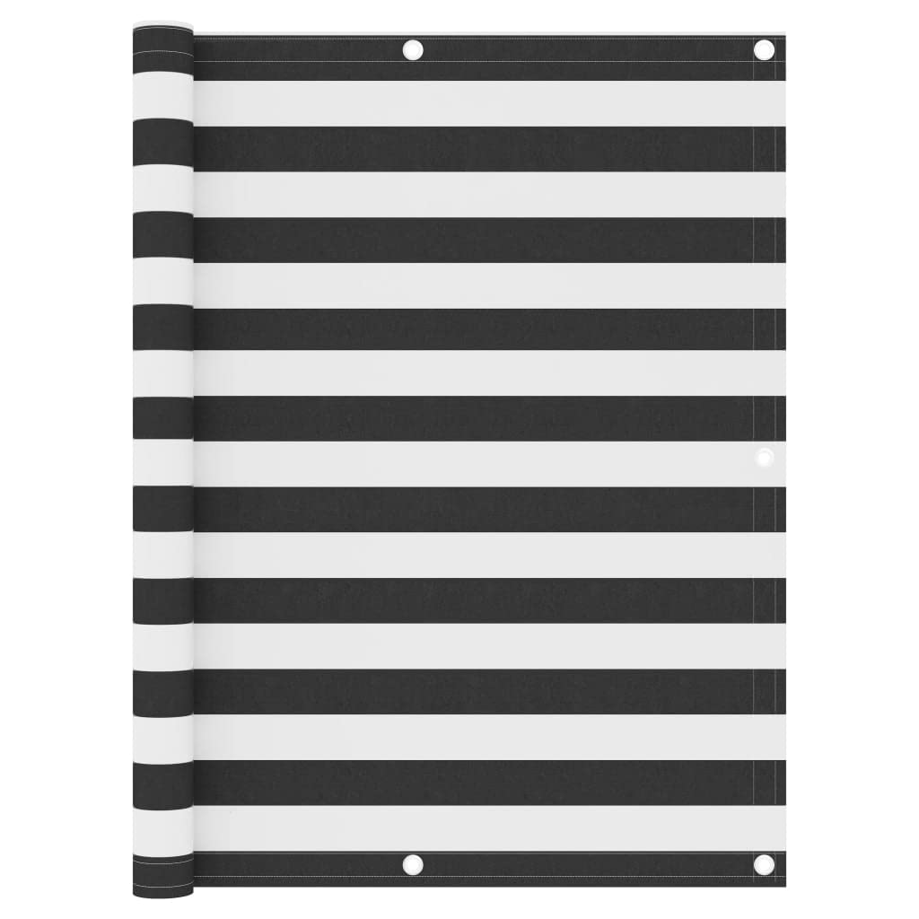 vidaXL Balcony Screen Lawn Garden Sunshade Outdoor Protective Privacy Fence Screen Windbreak Anthracite and White 120x300 cm Oxford Fabric