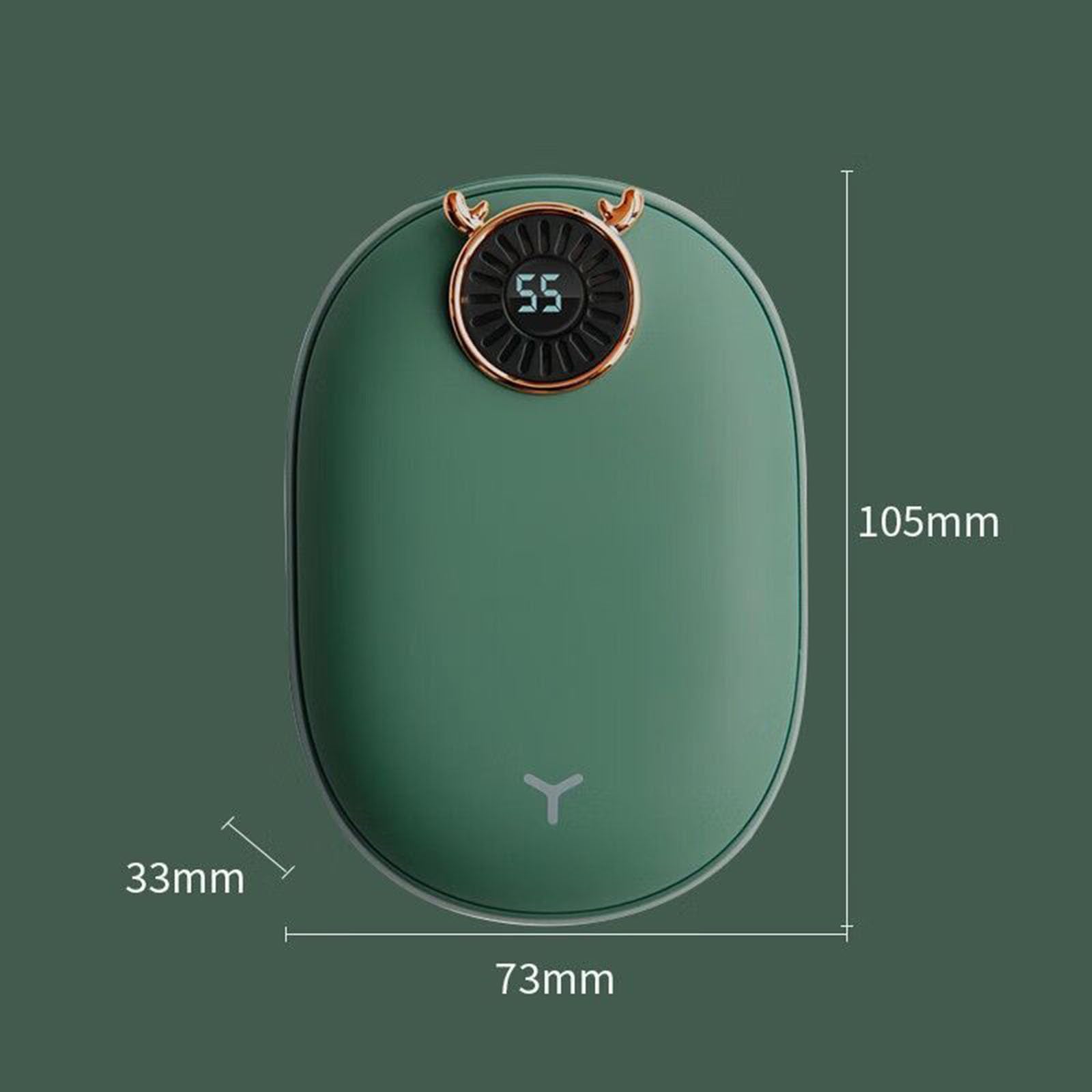 Mini Scaldamani E Power Bank, 2 Configurazioni, Riscaldamento Rapido in 5 Secondi, Riscaldatori Elettrici Portatili da Tasca, Riutilizzabili, Ufficio E RegaloGreen,One Size