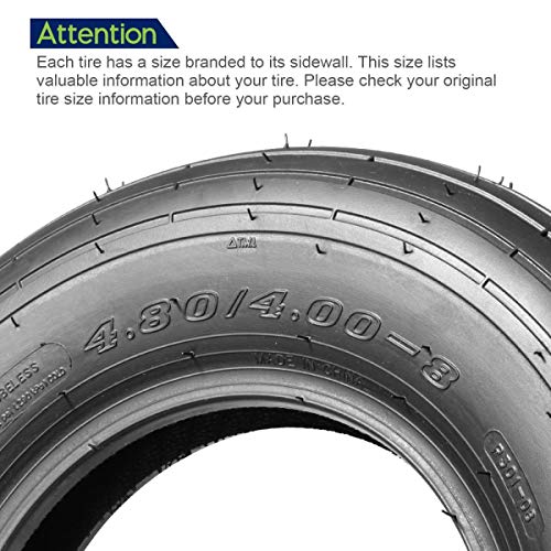 MaxAuto 4.80/4.00-8 Wheelbarrow Tire Universal Fit Mowers, Hand Trucks, Carts and More, Set of 2