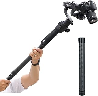 Carbon Fiber Extension Monopod Pole for DJI Ronin S/SC, DH10 Extendable Rod Handheld Stick 13.7-Inch Gimbals Stabilizer Handle Grip Compatible with DJI Ronin-S/SC/Osmo Mobile/Zhiyun Crane/Weebill s