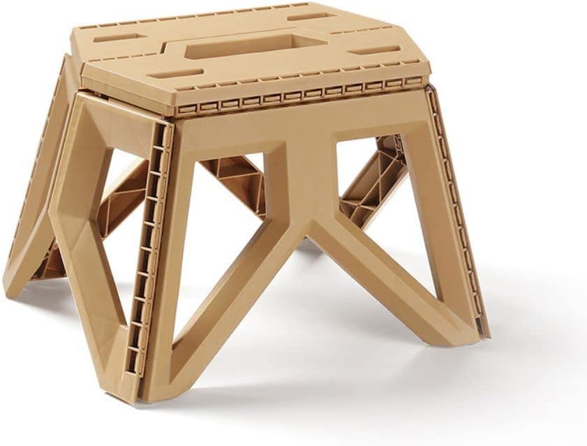 Non-Slip Foldable Step Stool - Lightweight Foldable Step Stool for Adults and Kids - Convenient Carrying Handles Suitable for Holds up - Portable Step up Stool – Yellow | Small