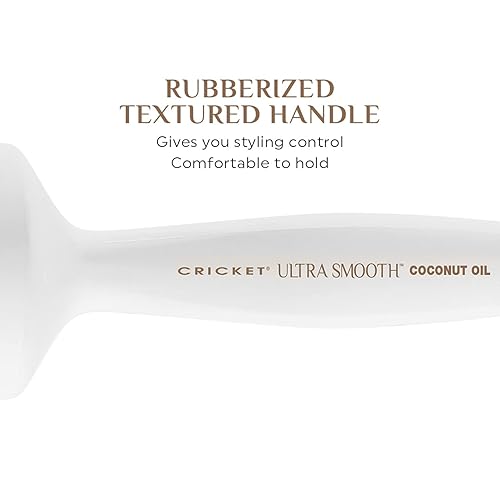 Miniatura 6 de Cricket Cepillo térmico de coco ultra suave, barril de cerámica de 2 pulgadas, infusión de aceite de coco y queratina, cerdas antiestáticas