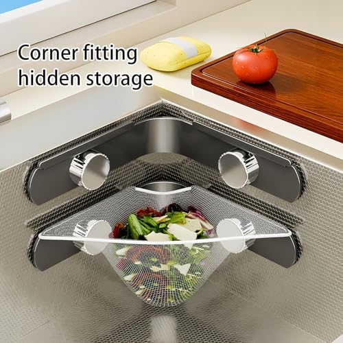 Filtro triangular de fregadero con red para atrapar restos de comida de cocina 5