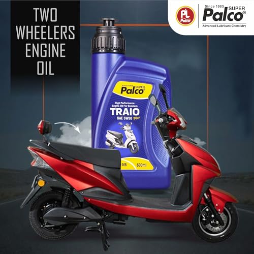 Image of PALCO Traio Plus 5W30 Engine Oil for Gearless Scooty 600 ml (Pack of 4) Multigrade Synthetic Technology 4 Stroke Engine Oil for Bike - API: SN JASO MB Certified