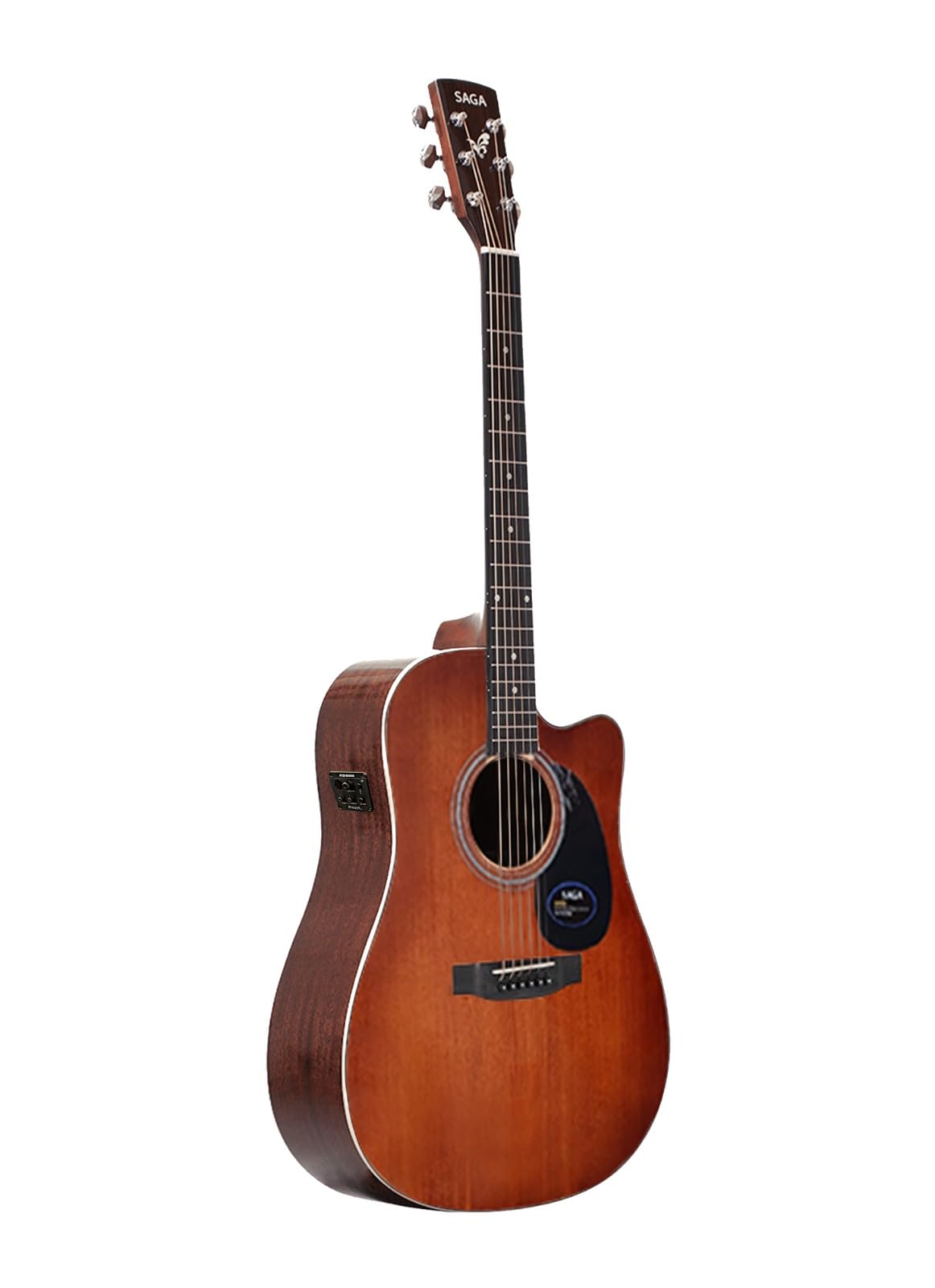SAGA (SF700CRE) Pro Dreadnought Electro Acoustic Cutaway Guitar