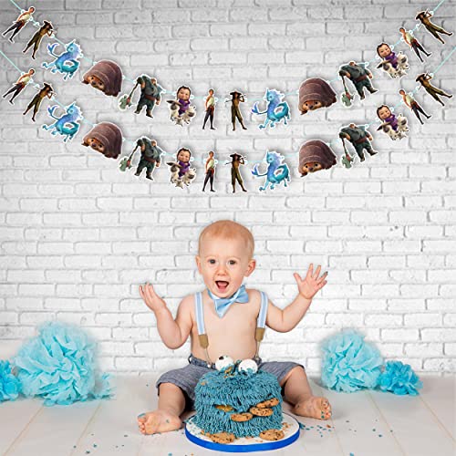 Image of Raya and The Last Dragn Garland Decorations - Birthday Party Supplies for Girls - Cartoon Theme Party Banner & Hanging Decoration - Durable, Colorful, Easy-to-Hang Garland for Birthday Party Decor