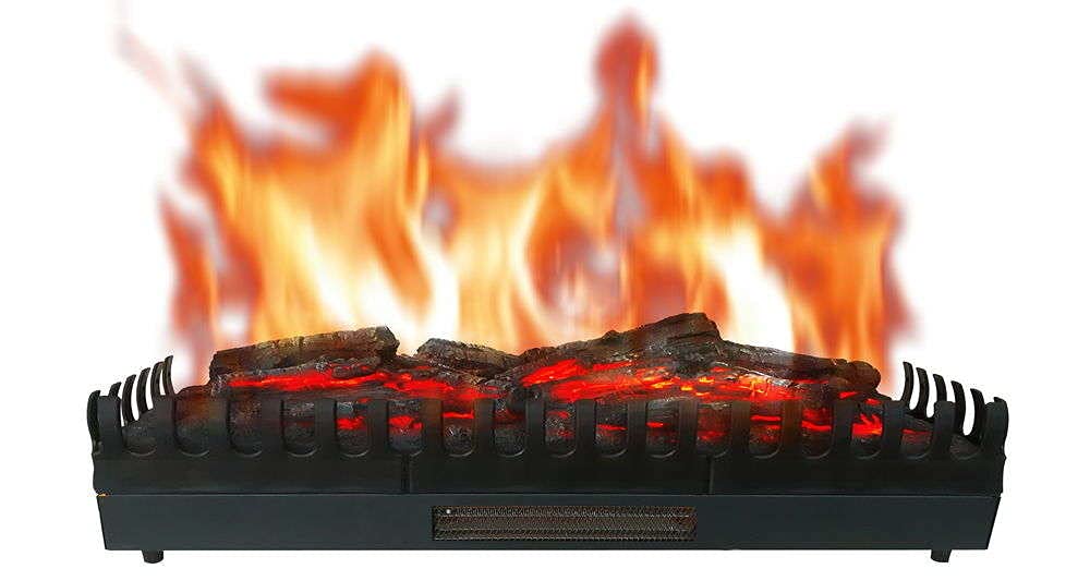 CHEMIN'ARTE Camino elettrico con Effetto Fiamma 3XL - Legno Sintetico - 110 x 23 x 24 cm - Fuoco Elettrico - Riscalmento 2000W