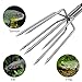 7-Prong Fishing Harpoon, Stainless Steel Fishing Spear Gig Gaff Fork Hook with 8mm Screw, for Catching Fishes Frogs in Pond River Lake etc. Capable for Fishing Pole (7-Prong Fishing Harpoon)