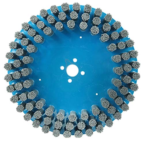 Image of Weiler 85938 10 inch Nylox Disc Brush, Rectangular Filament, 120SC Fill, 7 /8 inch Arbor Hole, Made in The USA