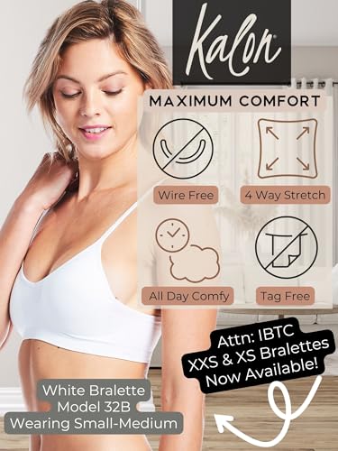 Image of Kalon Women's 4 Pack Demi Padded Bralette Wireless Comfortable Bra