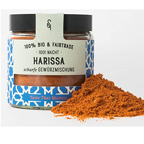 BIO Harissa Gewürz - die scharfe marokkanische Gewürzmischung - Premium Fairtrade SoulSpice...