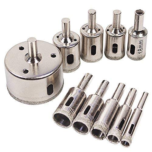 uptodateproducts 8-50mm Diamond Coated Core Hole Saw Drill Bits Tool Cutter For Tiles Marble Glass Granite Drilling- 10 Pcs/set (B0C3V4T8FD) Amazon Price History, Amazon Price Tracker