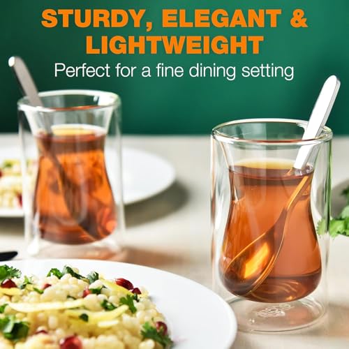 Eparé Double-Wall Turkish Tea Cups Set of 2