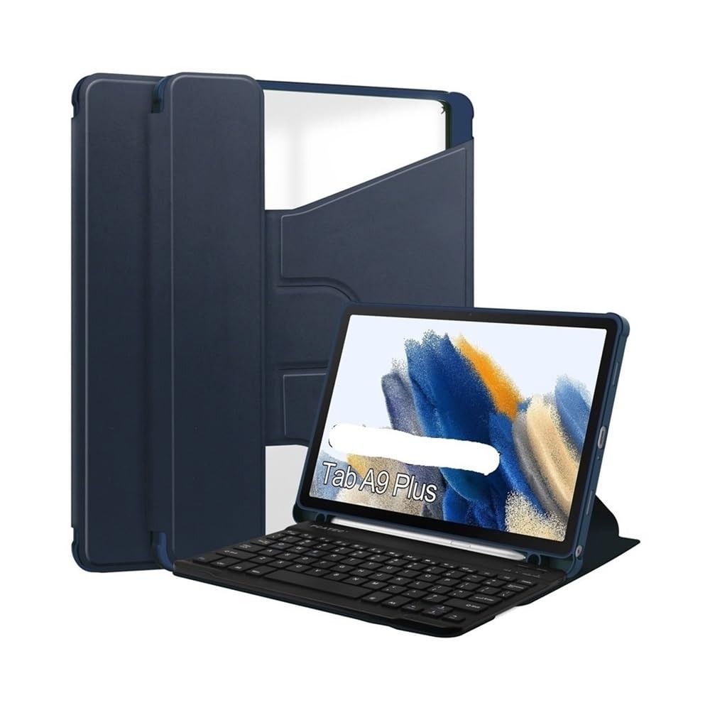 Carcasa Samsung Tab A8 con teclado y portabolígrafo giro 360 azul 8