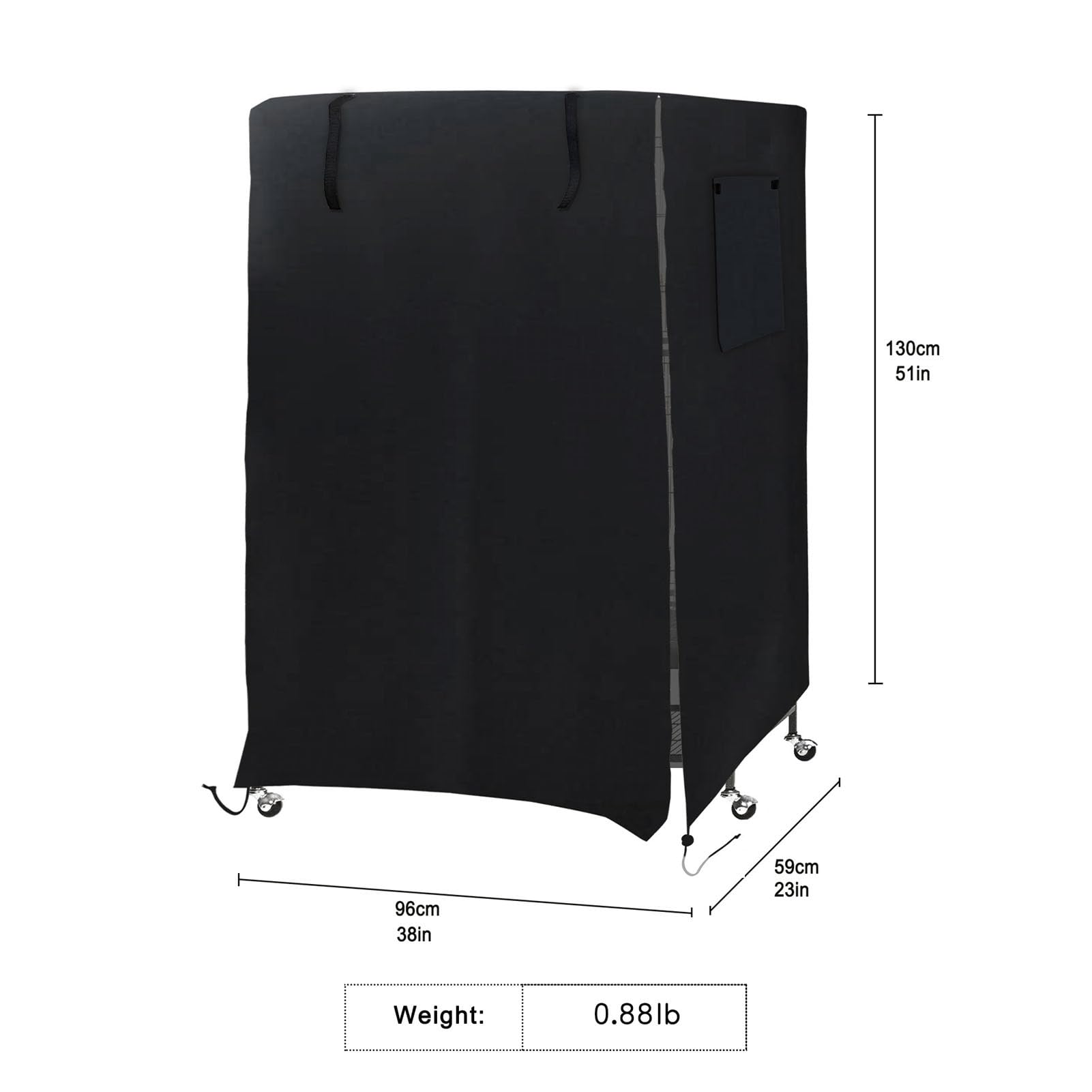 Dioche Bird Cage Cover Universal Pet Cage Cover Protect Birds from Bad Weather 130 x 96 x 59cm (Black)