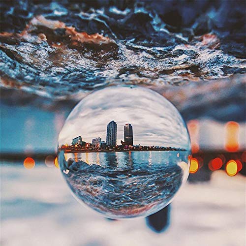 Lulonpon Crystal Ball, 3.15in & 2.36in Lens Balls Pro for Photography Accessories, K9 Crystal Sphere Ball with Two Microfiber Pouchs,Crystal Glass Photography Gifts Decoration Ball