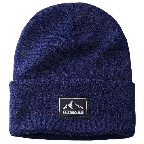 DOCVIT Knit Cuffed Beanie Warm Winter Hats Unisex Skull Knit Cap Fashion Ski Hat for Men and Women Sapphire Blue
