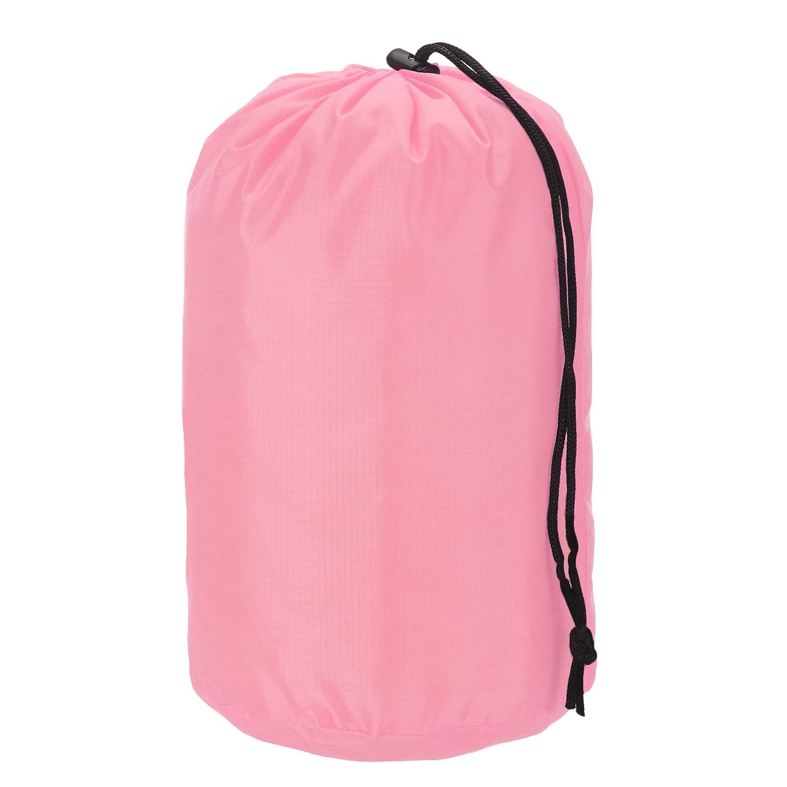 YELARXI Stuff Sack, Nylon Waterproof Storage Sacks Portable Drawstring Dry Stuff Bag Gear Organization with Toggle, 7x13Inch Fit for Backpacking Camping Traveling Hiking(Pink)