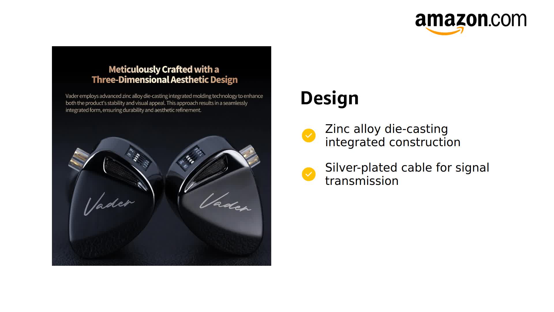 Amazon.com: KZ Vader Triple Driver in-Ear Monitor Music Earphone