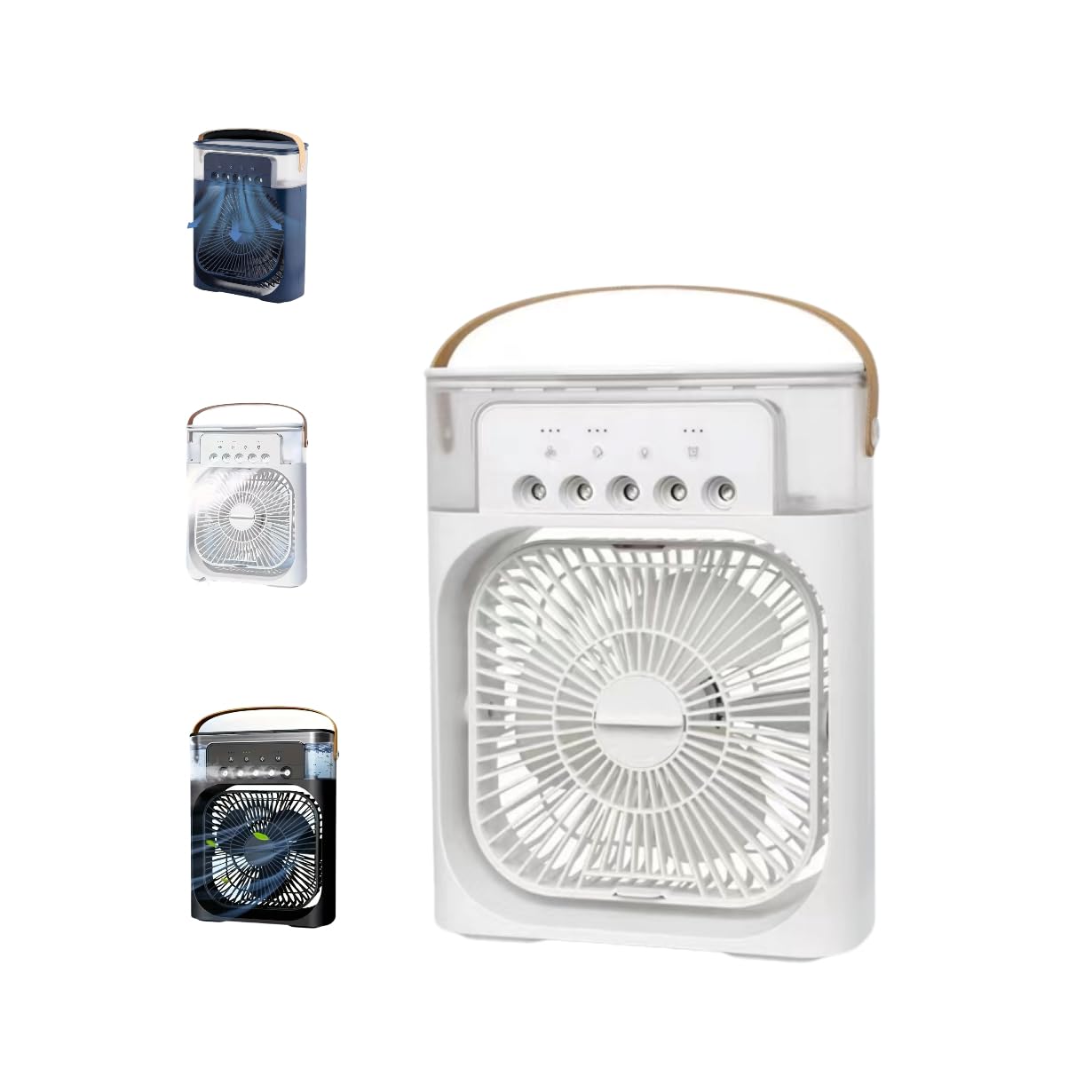 Portable Air Conditioners Fan AC Cooler Humidification Fan with 1 2 3 H Timing 7 Colors LED Light