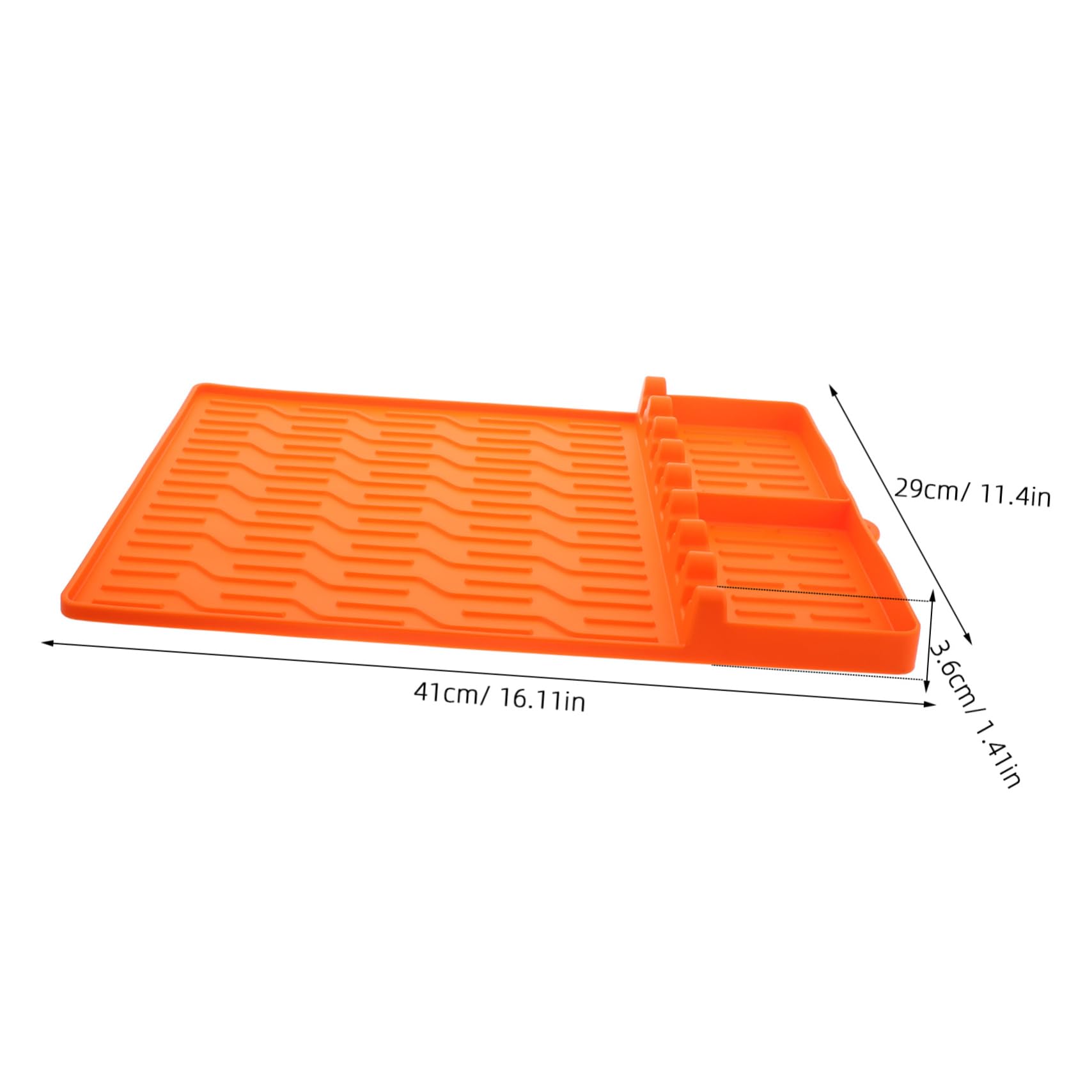 HANABASS Silicone Mat Tool Holder Heat Resistant Griddle Mat Spatula Rest for Kitchen Countertop Pad BBQ Grill Accessory Orange