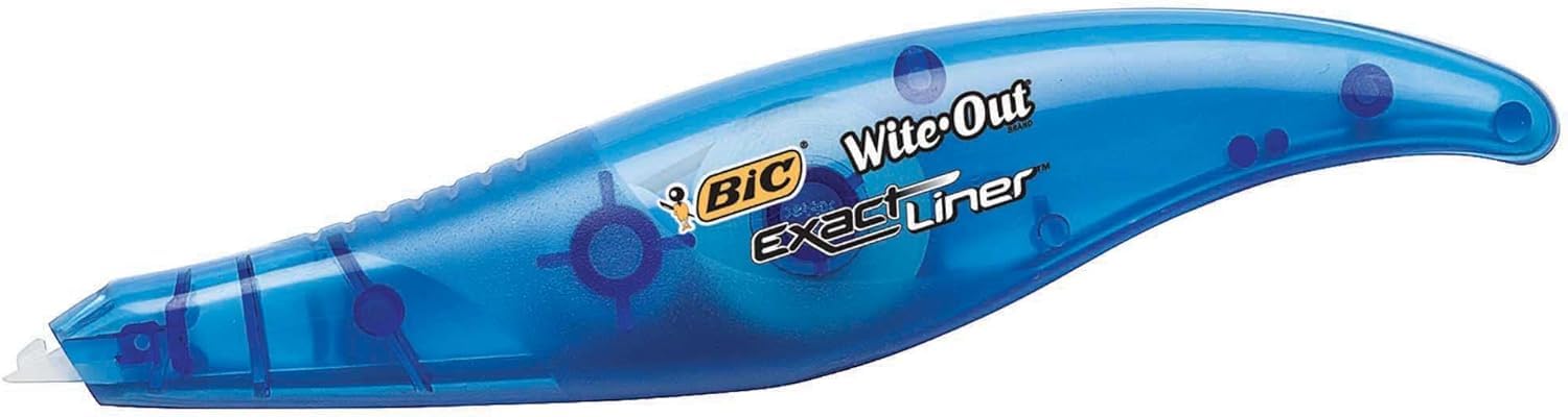 BIC White-Out Exact Liner - Penna a nastro correttore, non ricaricabile, 1/5" x 236" (WOELP11), confezione da 2