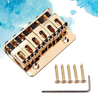 LIXBD Chevalet de chevalet 6 cordes pour guitare électrique – Cordier rigide avec vis à clé – Pièces de rechange (doré… - Les Beatles, Paul McCartney, John Lennon, RIngo Starr, George Harrison LIXBD Chevalet de chevalet 6 cordes pour guitare électrique - Cordier rigide avec vis à clé - Pièces de rechange (doré… – Image 6
