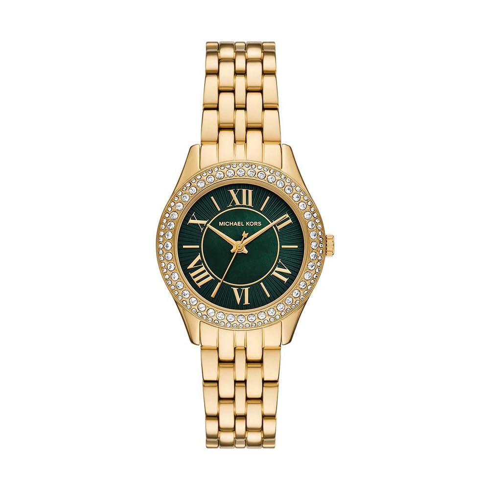 Michael Kors Harlowe Watch for Women, Quartz Three Hand Movement with Stainless Steel or Leather Strap