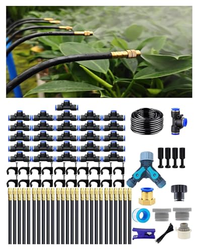 Système d'Irrigation Goutte-à-Goutte, Arrosage Automatique de Jardin, Arroseur 360° Réglable,Buse de Brumisation Haute Performance pour Plantes en Pot,...