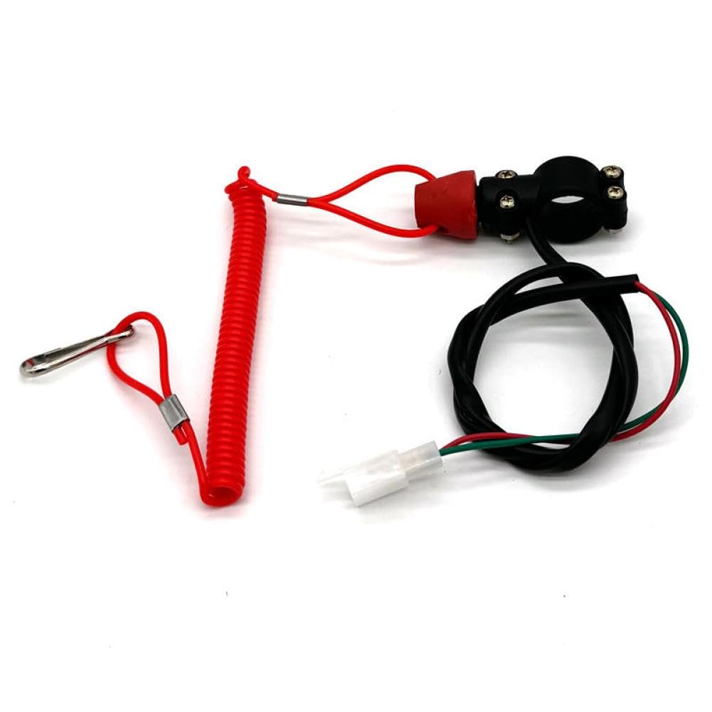 Kill Switch with Tether Cord Compatible with 22mm Handlebar Scooter Bike ATV Quad Moto