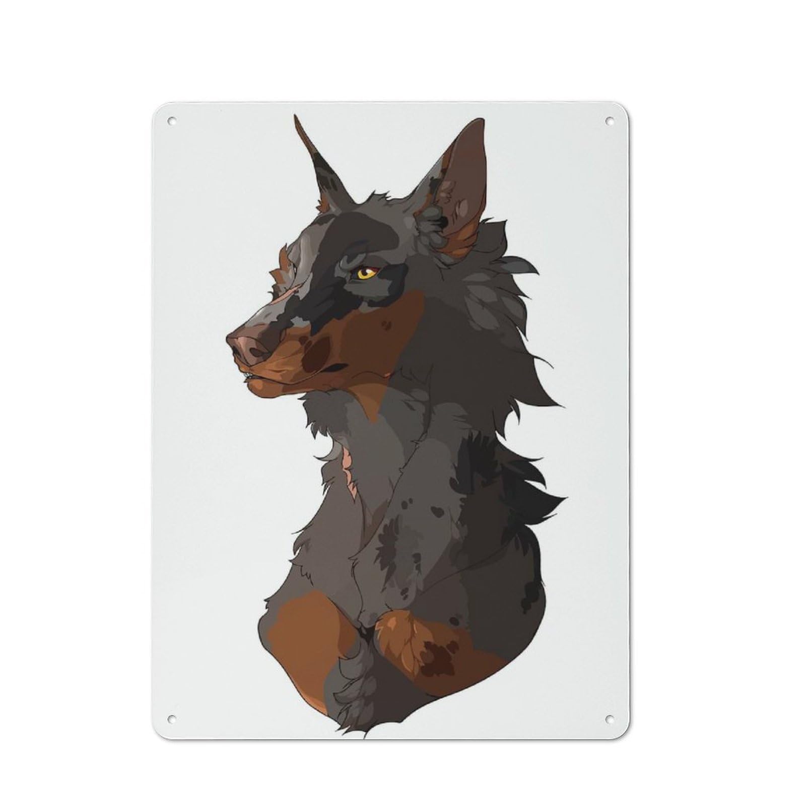 Junmoney Face Dog Tin Sign 40X30cm With For Living Room Wall, Rustic Decor, For Living Room Decor Lovers