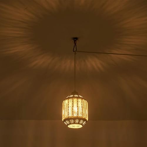 Miniatura 6 de YLONG-ZS Lámparas colgantes con luces colgantes enchufables de 16.4 pies, luz colgante regulable para isla de cocina, comedor, dormitorio, sala de