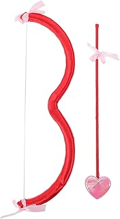 LUOZZY Cupid Bow and Arrow Set Foams Cupid Costume Cupid Arrow Accessory Halloween Valentine's Cosplay Costume Party Photography Props