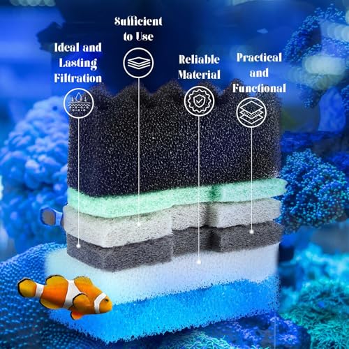 Image of Threlaco 32 Pcs Filter Media Compatible with Fluval 106 /107, Aquarium Replacement Maintenance Kit, Including Biological Sponge, Ammonia /Phosphate /Nitrite Remover Pad, Aquarium Towel, Grease