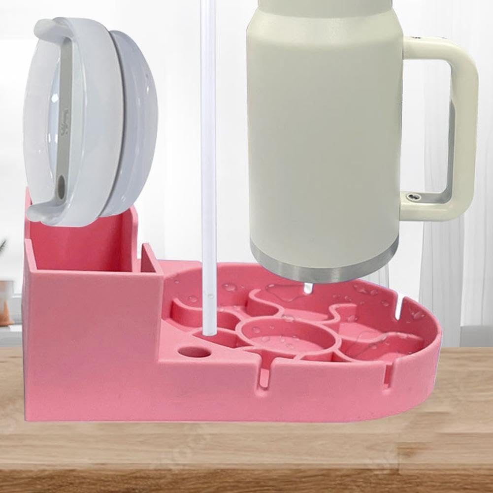 CCDANSIYUCR Égouttoir à Gourde Stanley Et Gobelets – Silicone Alimentaire – Noir – Compatible 590ml, 890ml, 1200ml