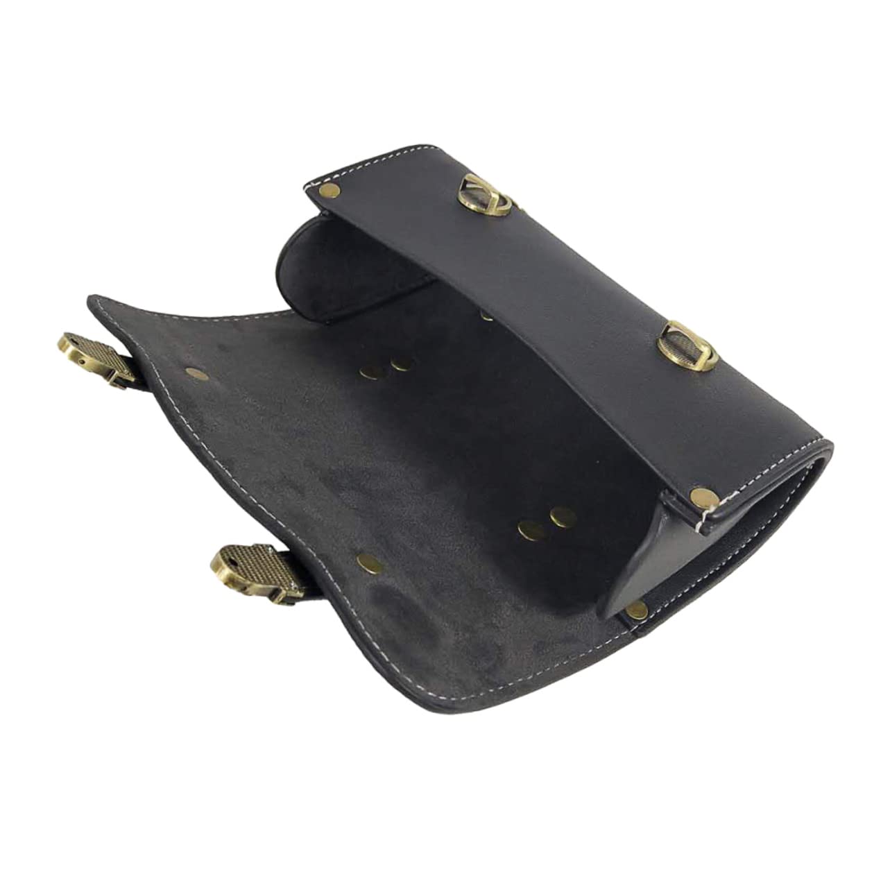 Borsa Laterale Moto in Pelle Resistente Fibbia a Sgancio Rapido, Borsa Portatile Posteriore Per Bici e Scooter Elettrici, Per Trasporto Attrezzi e Uso Automobilistico